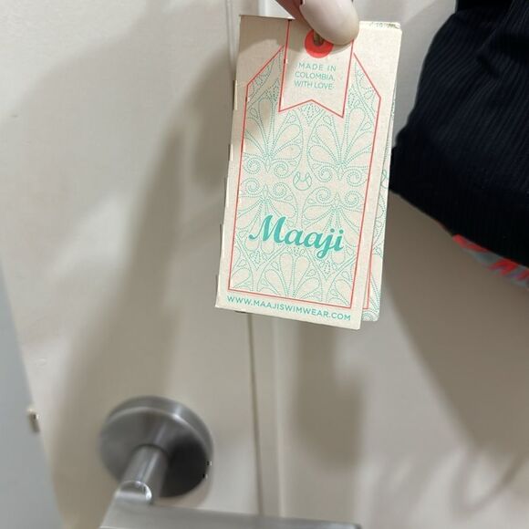 NWT-Maaji Women's Standard Black Onyx Bandy Bikini Strapless Bandeau Size S - Picture 13 of 16